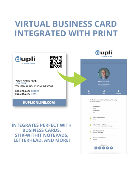 Virtual Business Card Integrated With Print